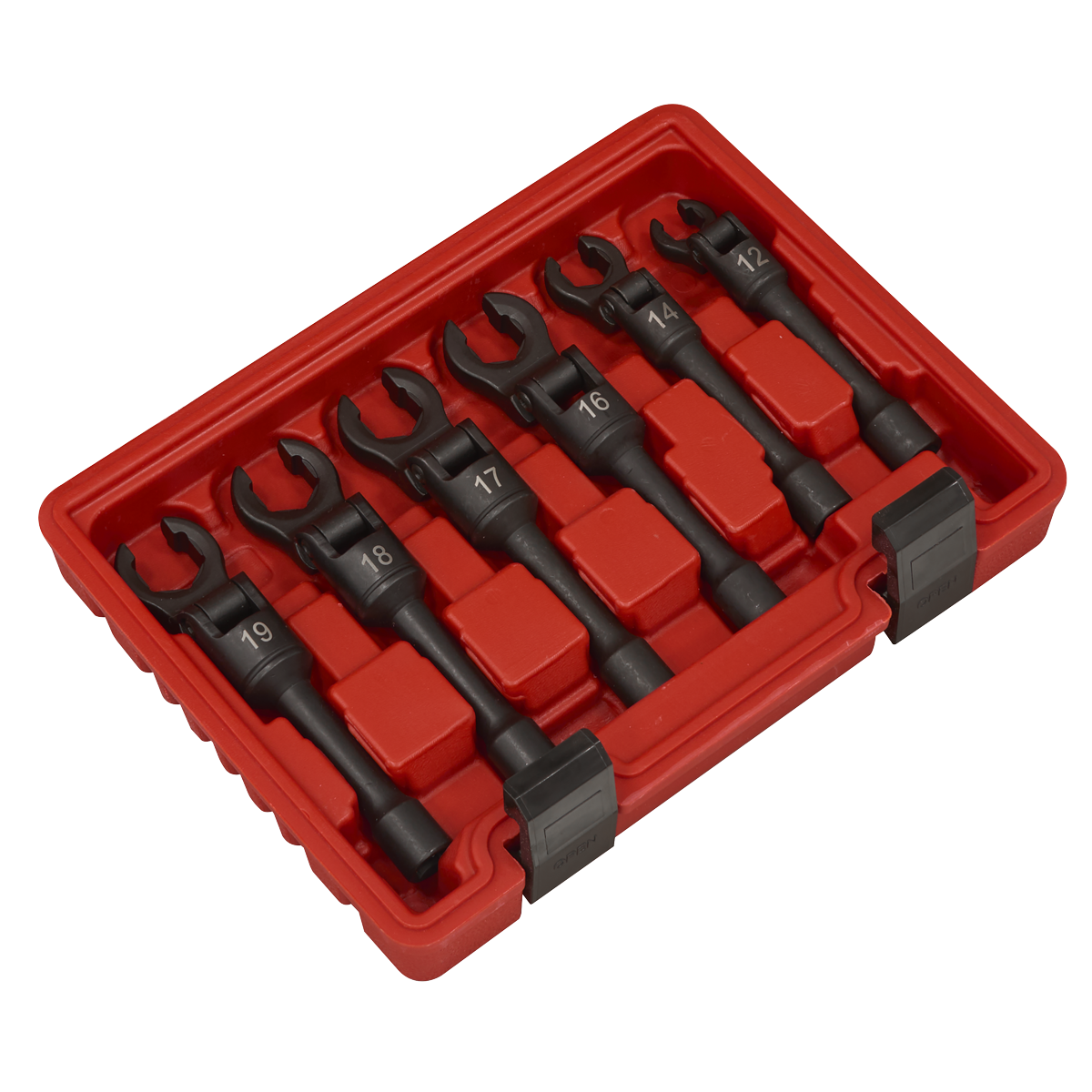 Flexi-Head Flare Nut Diesel Injection Wrench Set 6pc 3/8"Sq Drive