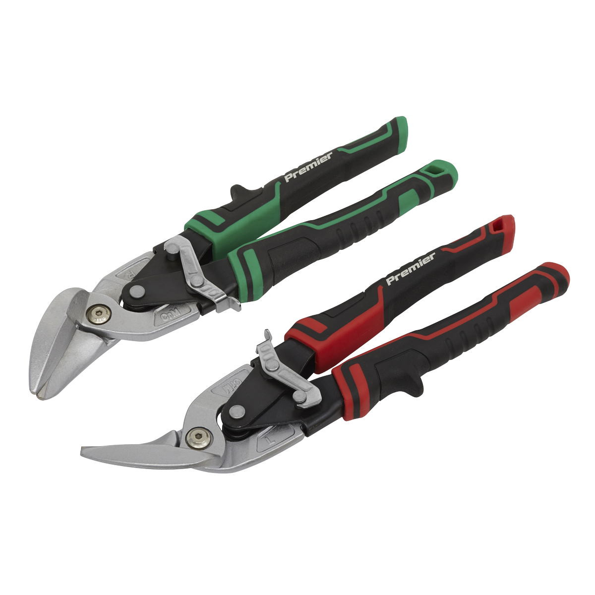 Premier High Leverage Offset Aviation Tin Snip Set 2pc