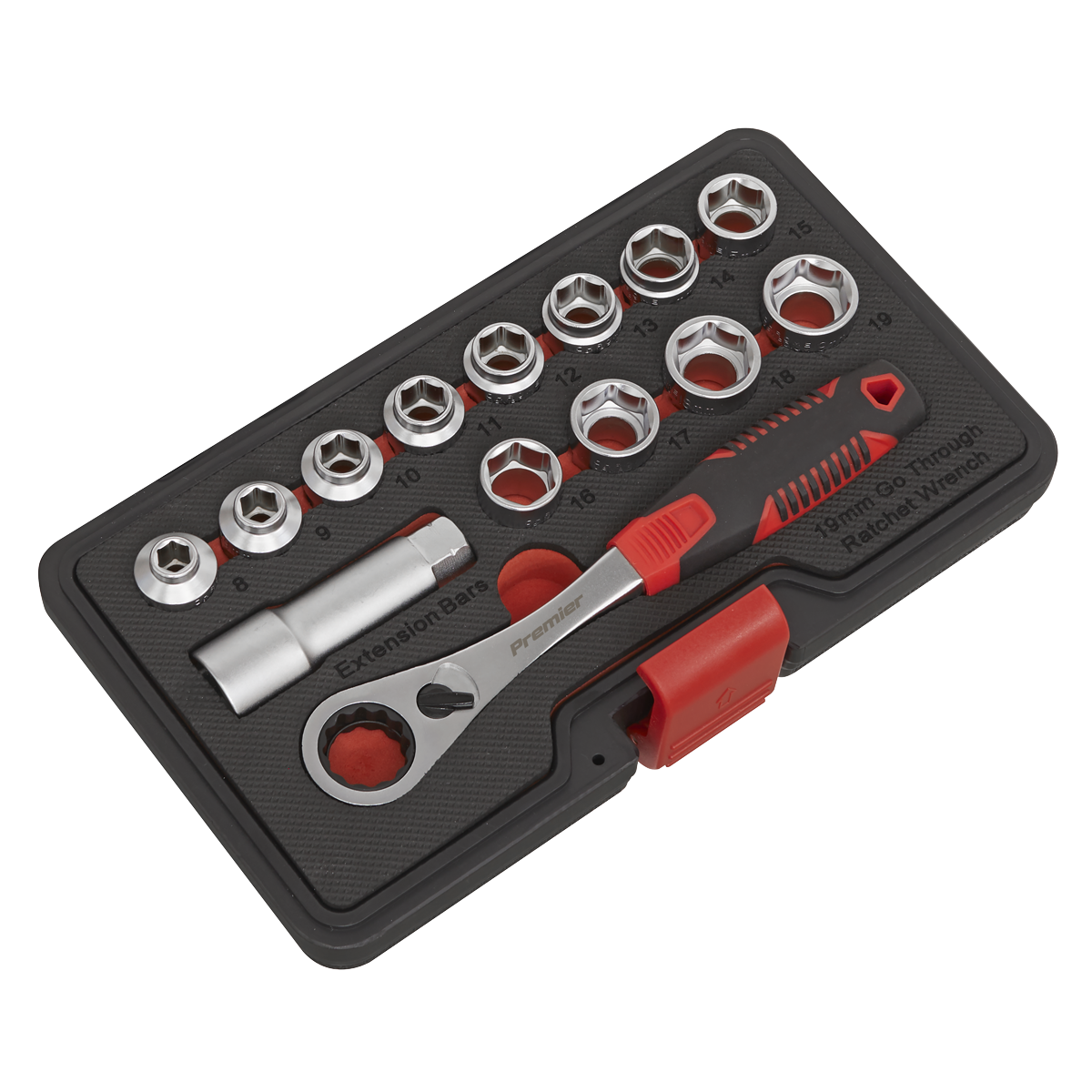 Premier Low Profile Go-Through Socket Set 14pc