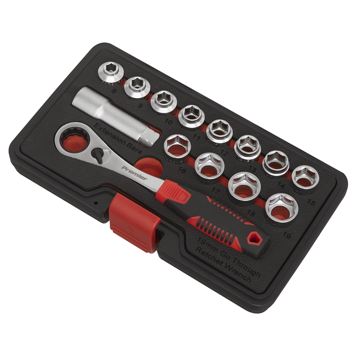 Premier Low Profile Go-Through Socket Set 14pc