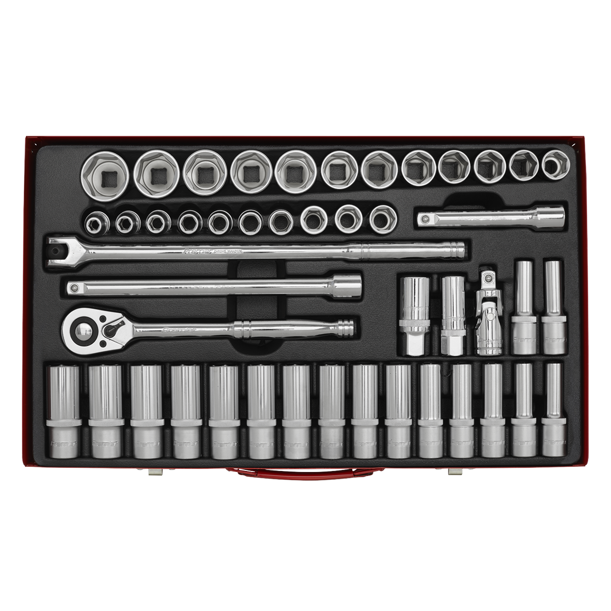 Premier Socket Set 1/2"Sq Drive 46pc