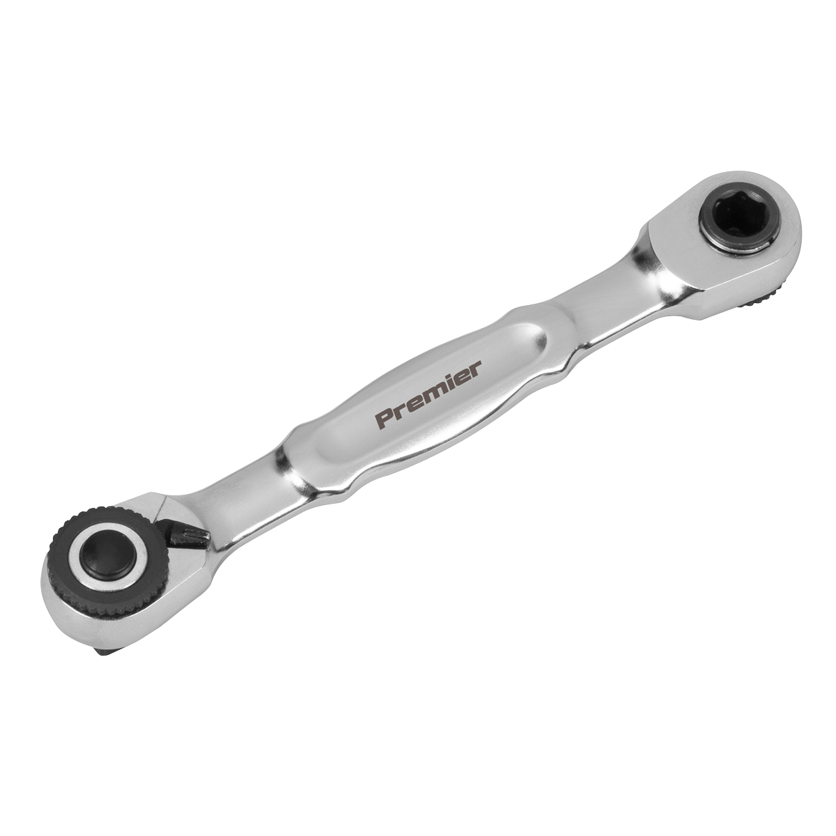 Micro Ratchet Bit Driver & Wrench 1/4"Sq & 1/4"Hex Drive