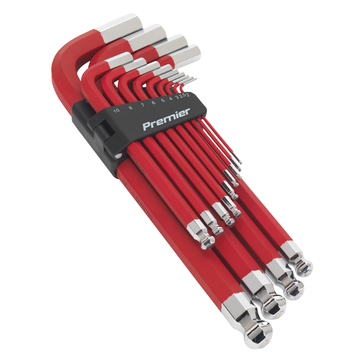 Premier Jumbo Anti-Slip Ball-End Hex Key Set 13pc