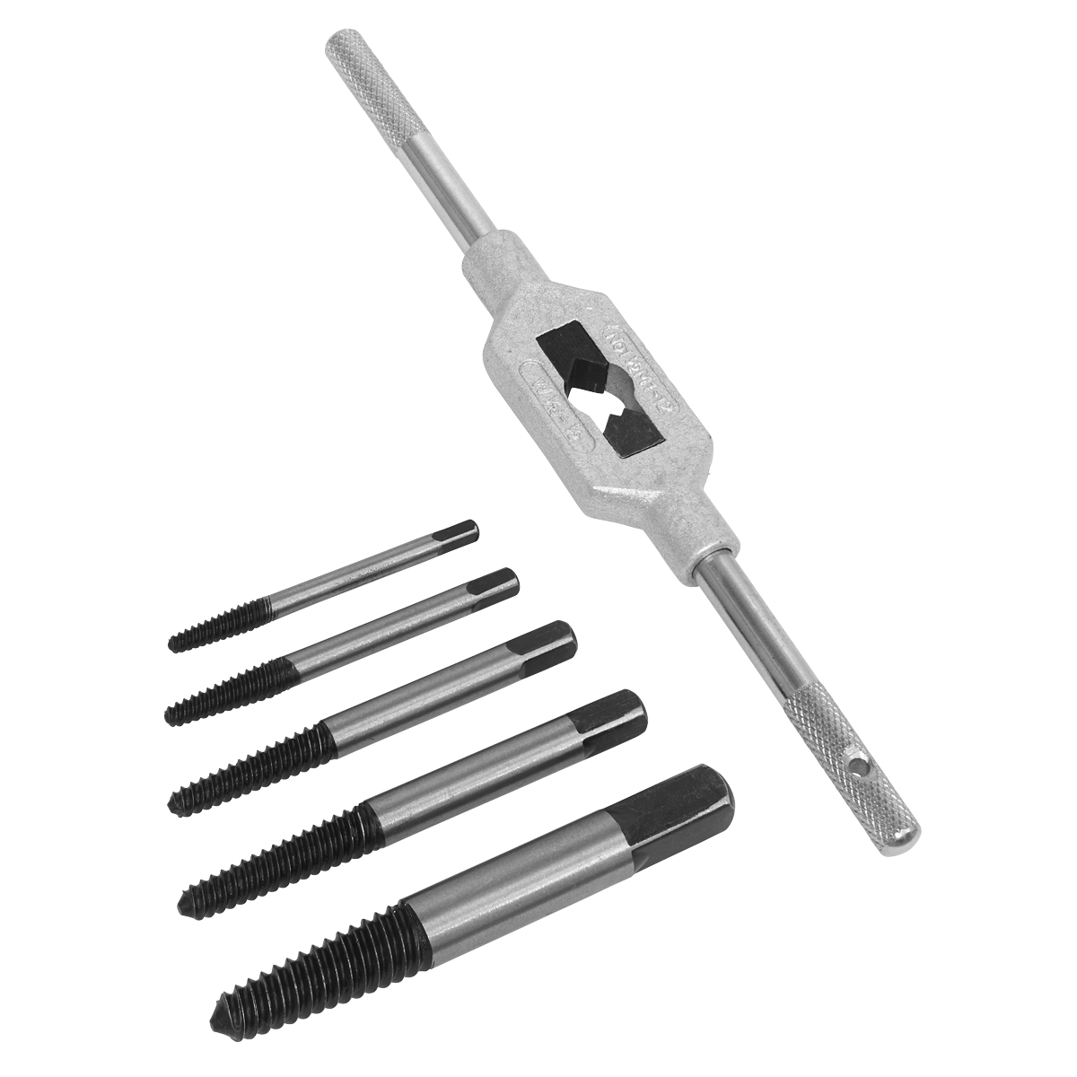 Helix Type Screw Extractor Set with Wrench 6pc