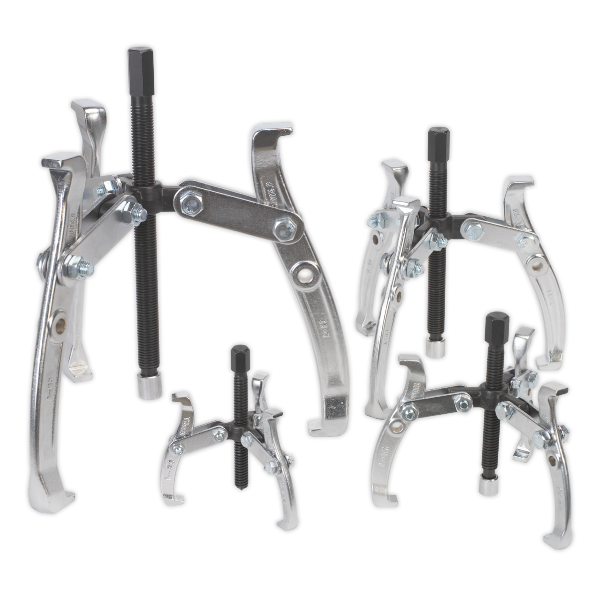 Triple Leg Gear Reversible Puller Set 4pc