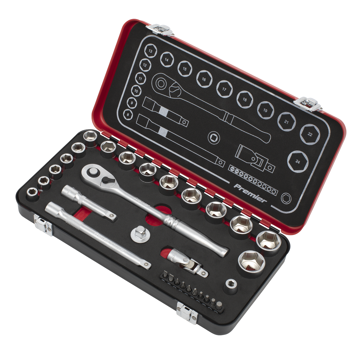 Premier Platinum Socket Set 3/8"Sq Drive 31pc