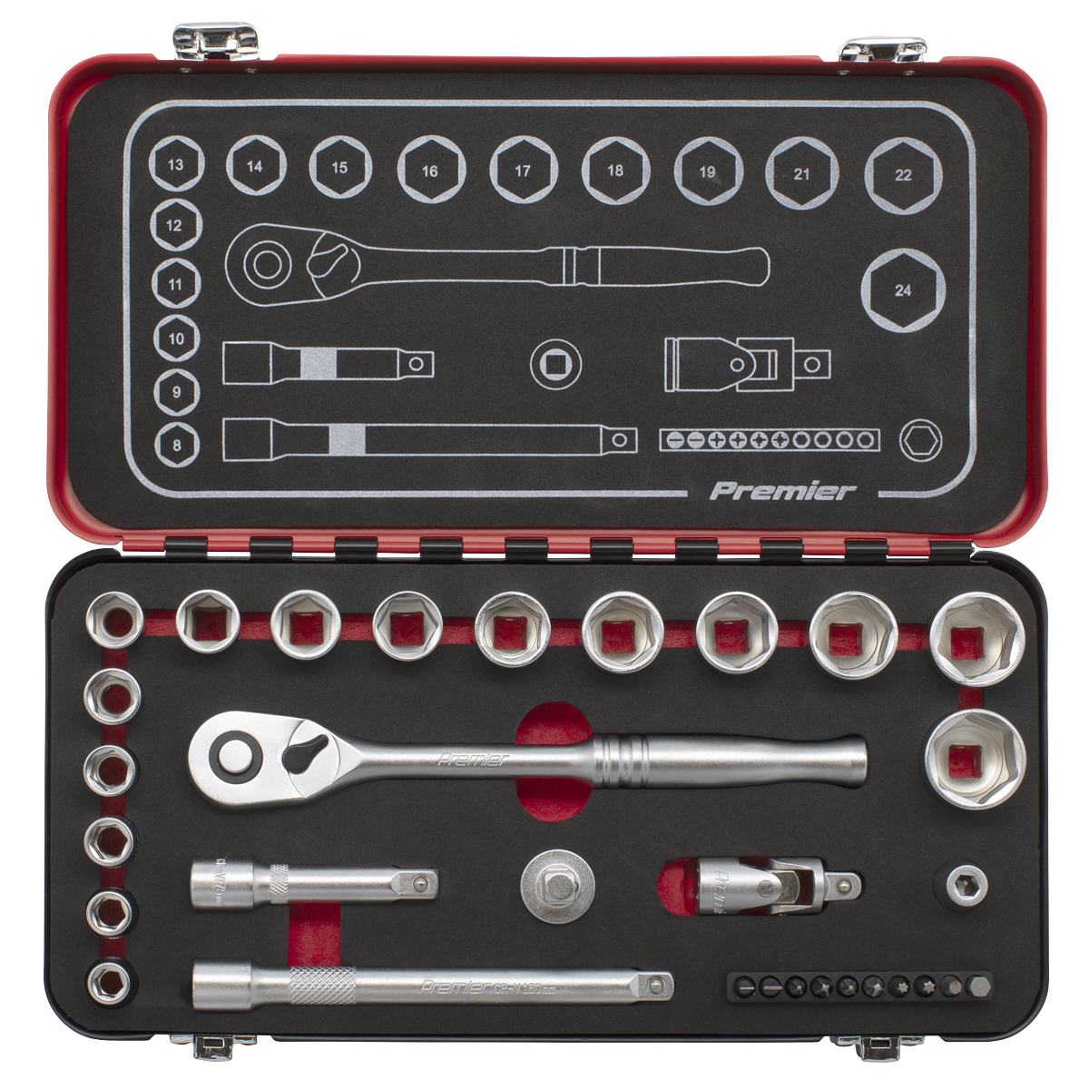 Premier Platinum Socket Set 3/8"Sq Drive 31pc