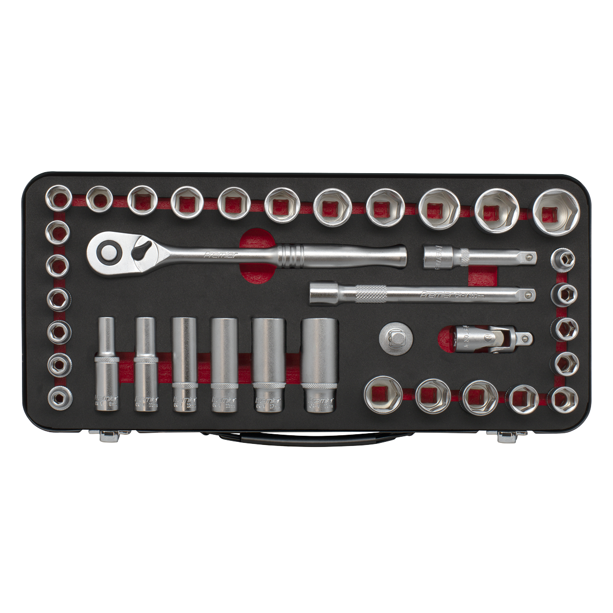 Premier Platinum Metric/Imperial Socket Set 3/8"Sq Drive 37pc