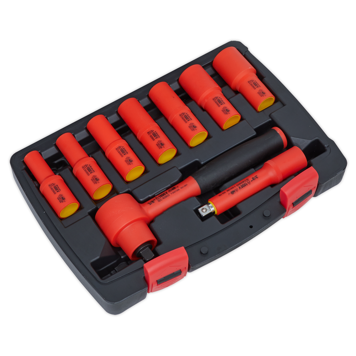 Premier Insulated Socket Set 3/8"Sq Drive 9pc - VDE Approved