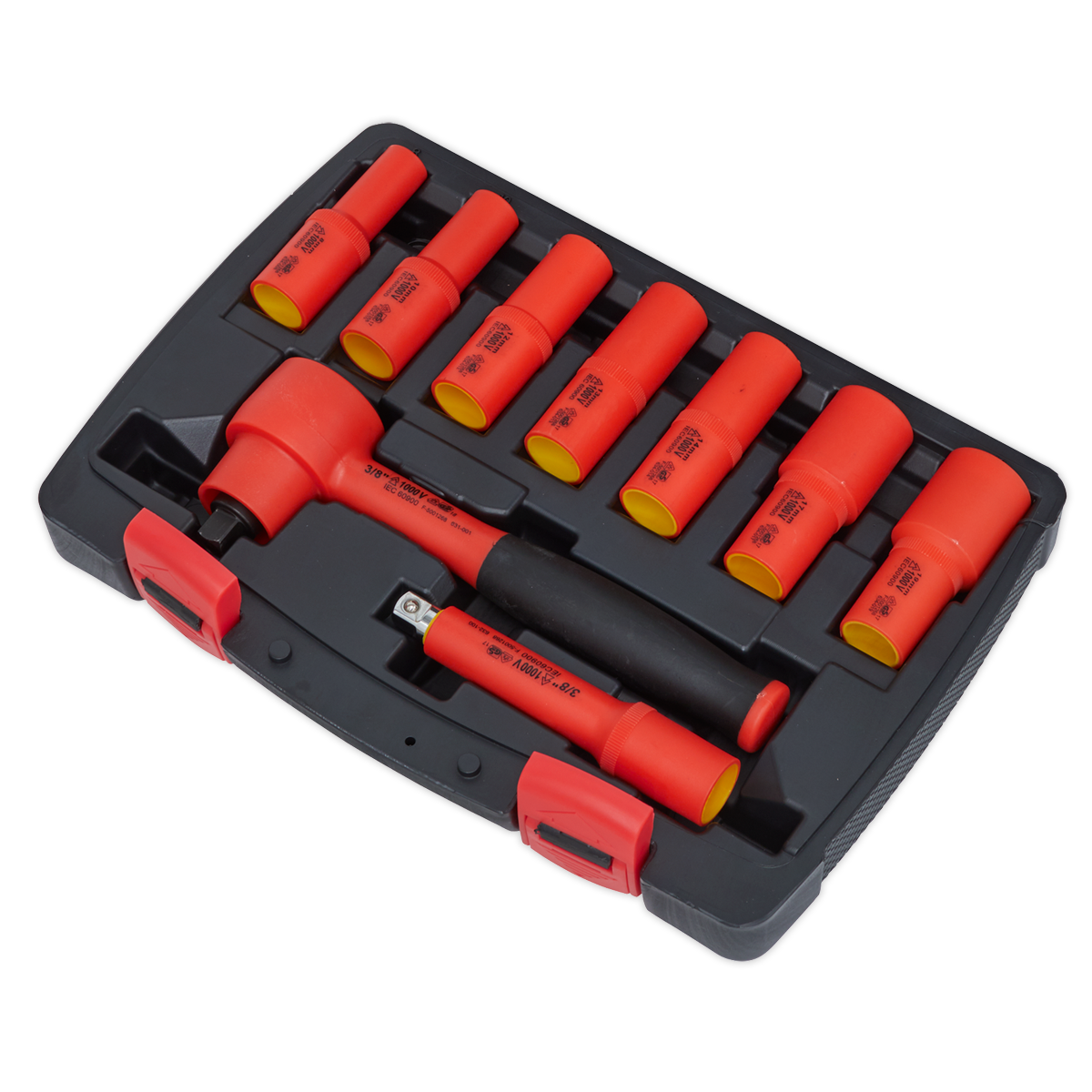 Premier Insulated Socket Set 3/8"Sq Drive 9pc - VDE Approved