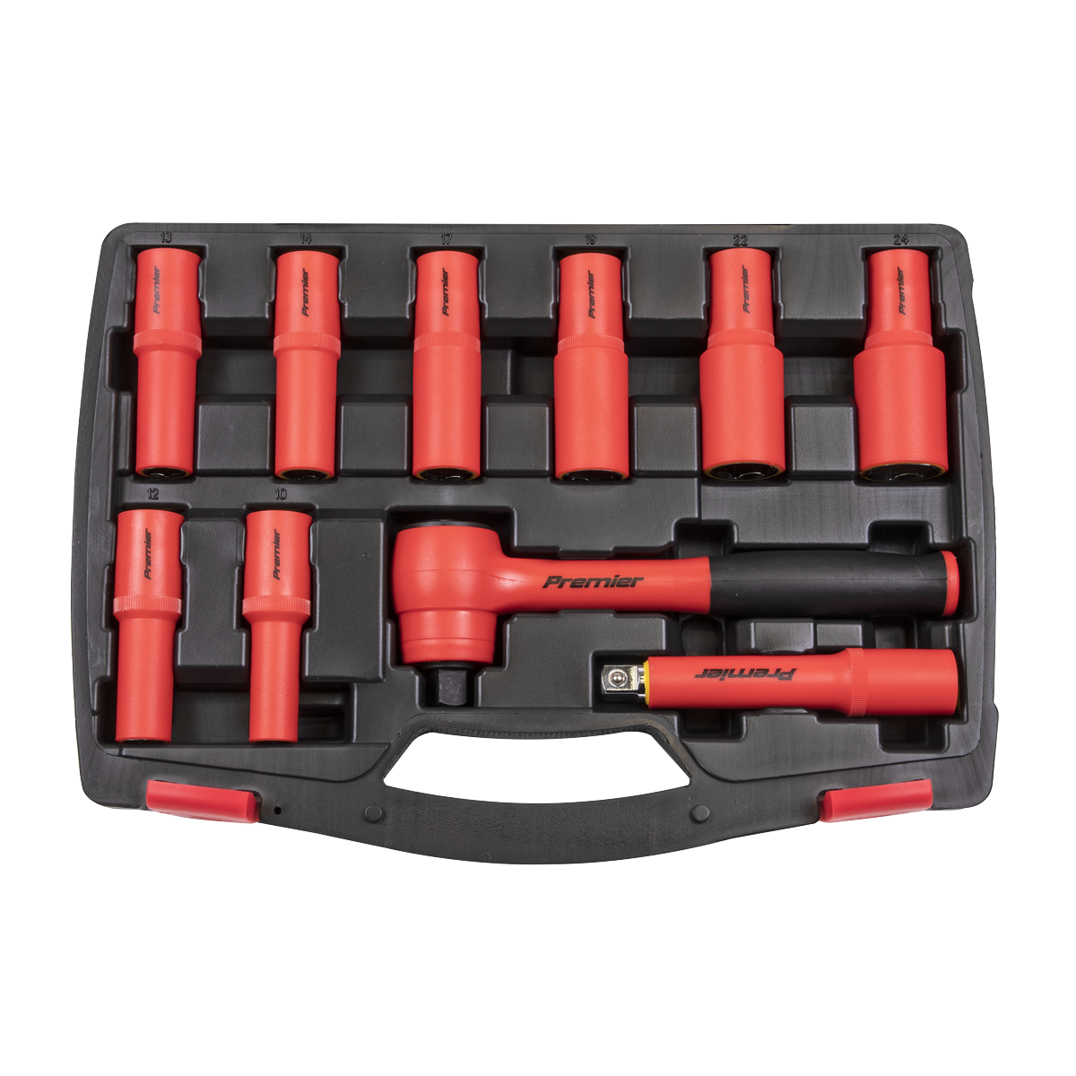 Premier Insulated Socket Set 1/2"Sq Drive 10pc - VDE Approved