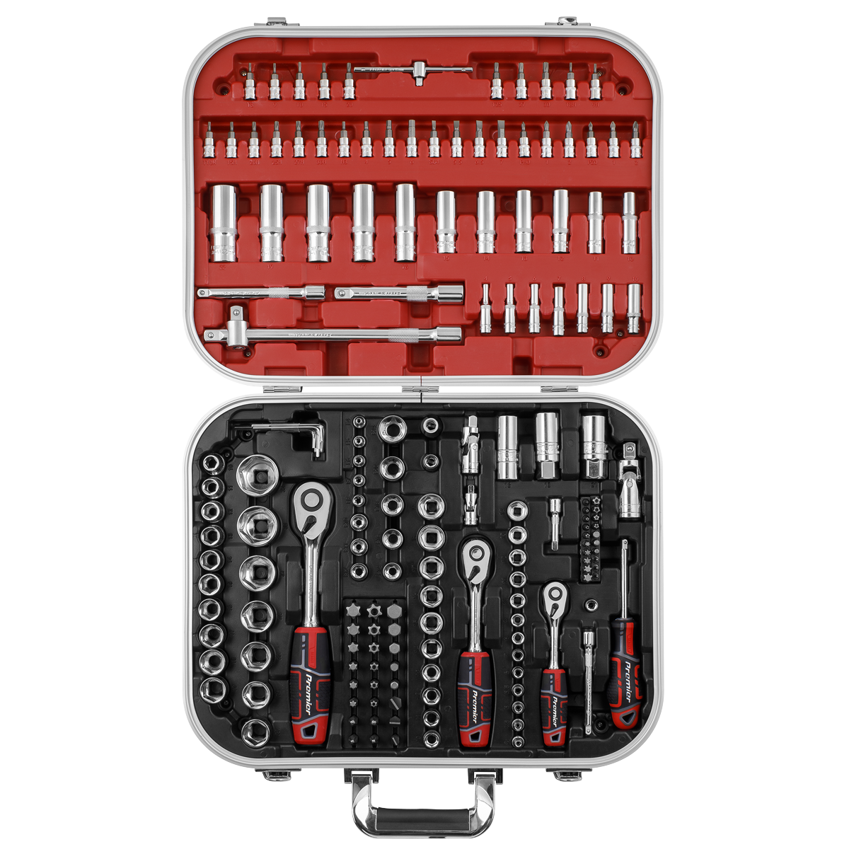 Premier Socket Set 1/4", 3/8" & 1/2"Sq Drive 172pc
