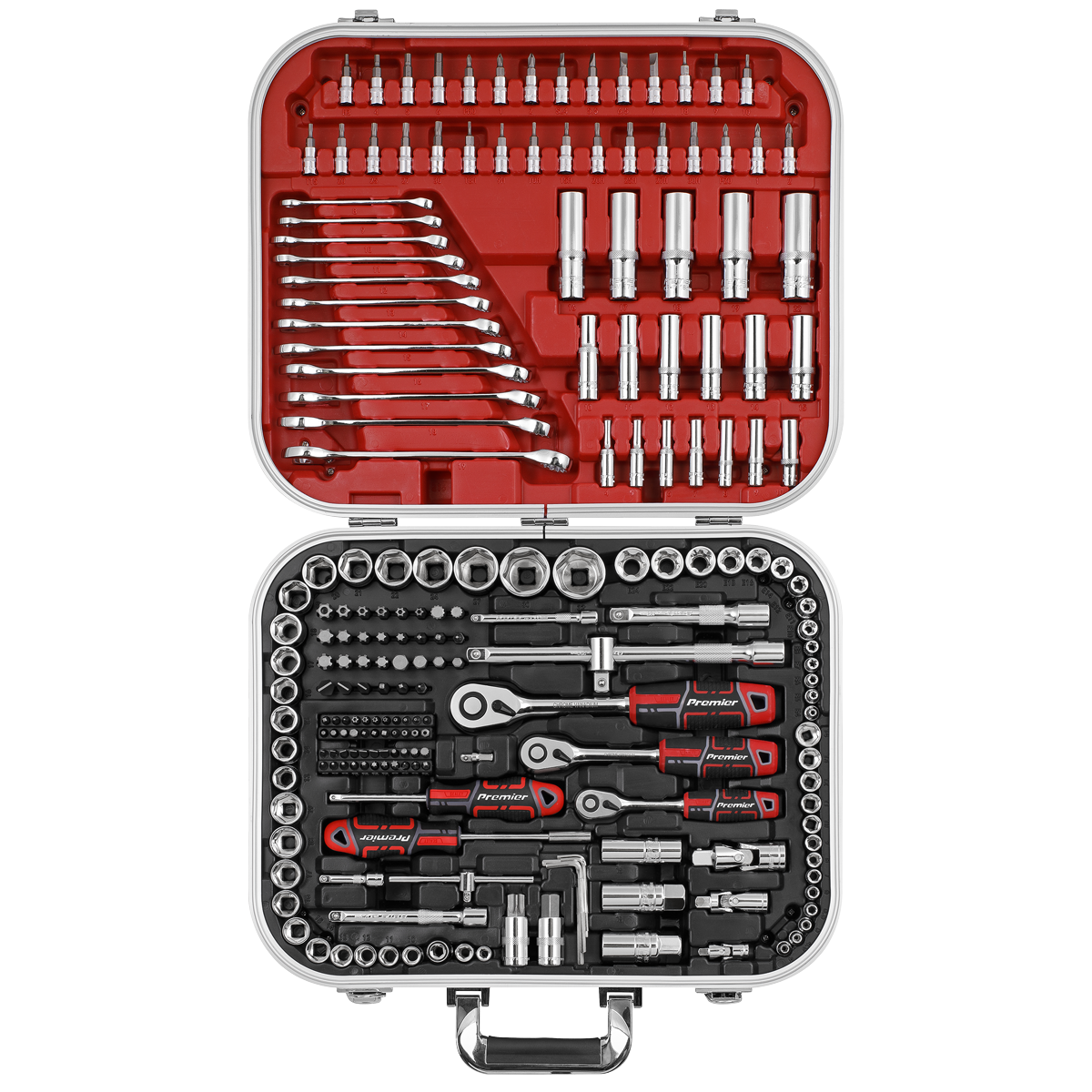 Premier Socket Set 1/4", 3/8" & 1/2"Sq Drive 216pc