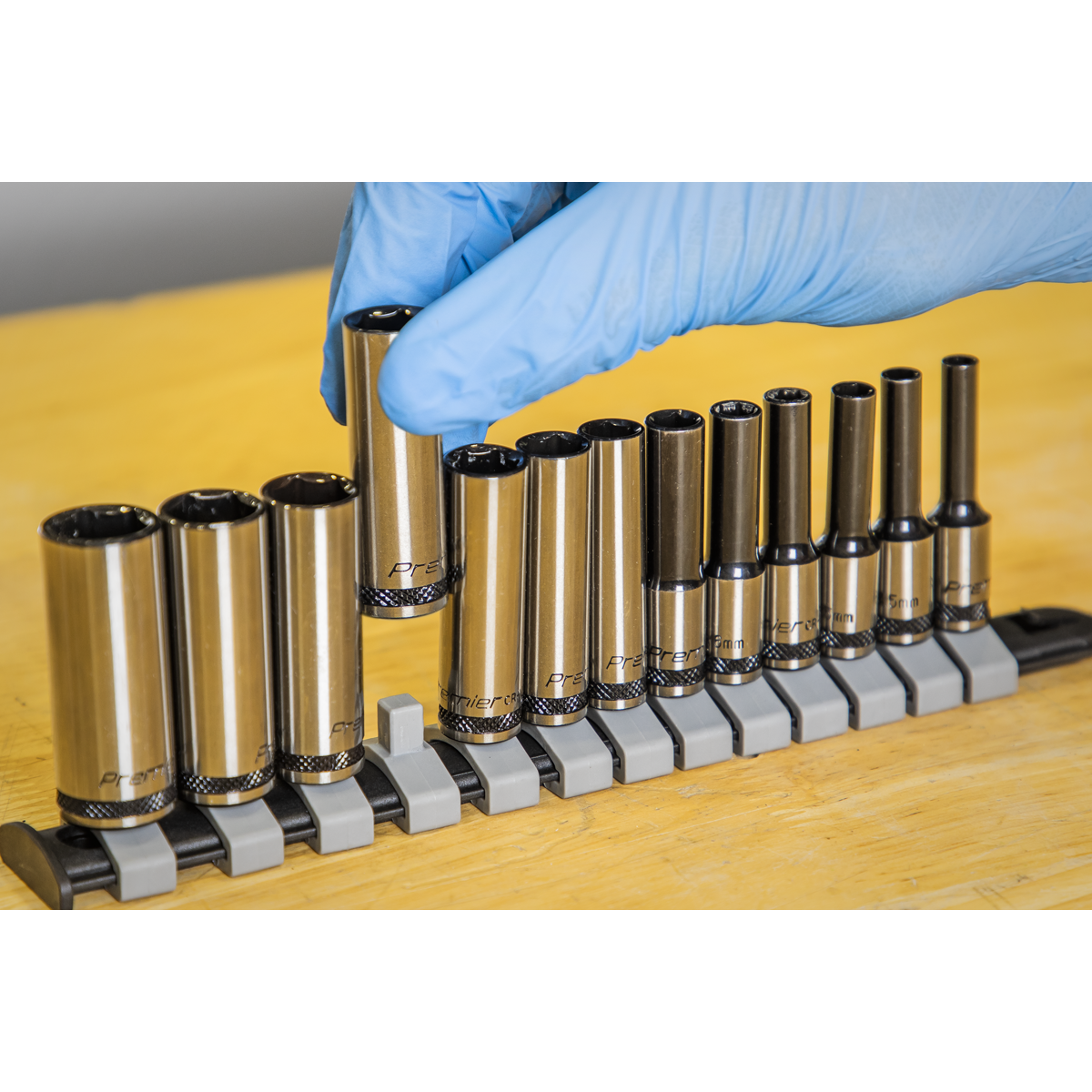 Premier Black Deep Socket Set 1/4"Sq Drive 13pc