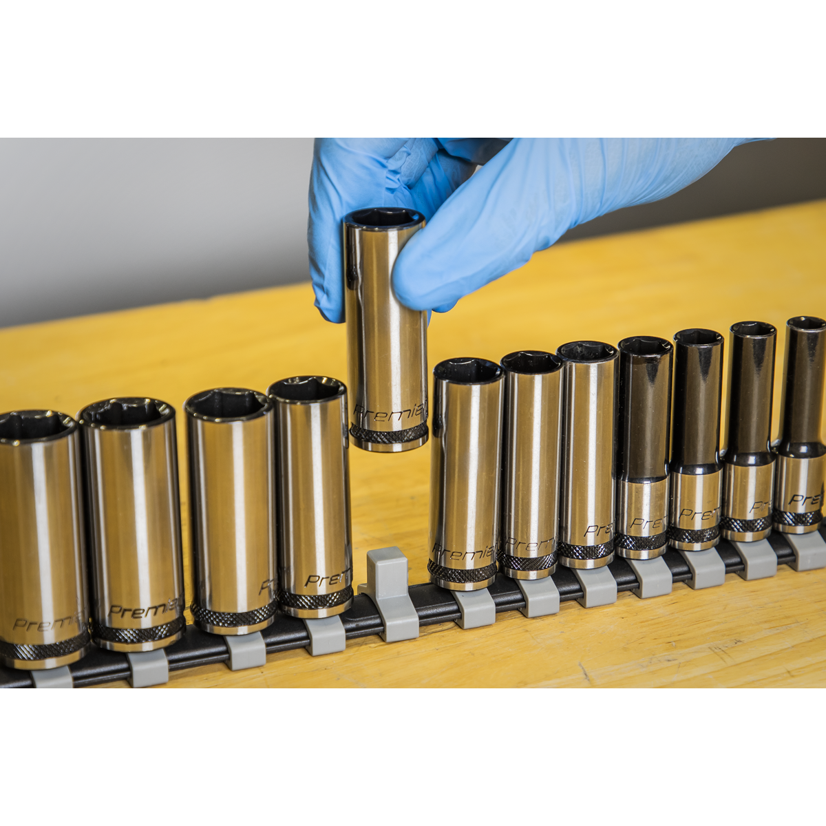 Premier Black Deep Socket Set 3/8"Sq Drive 12pc