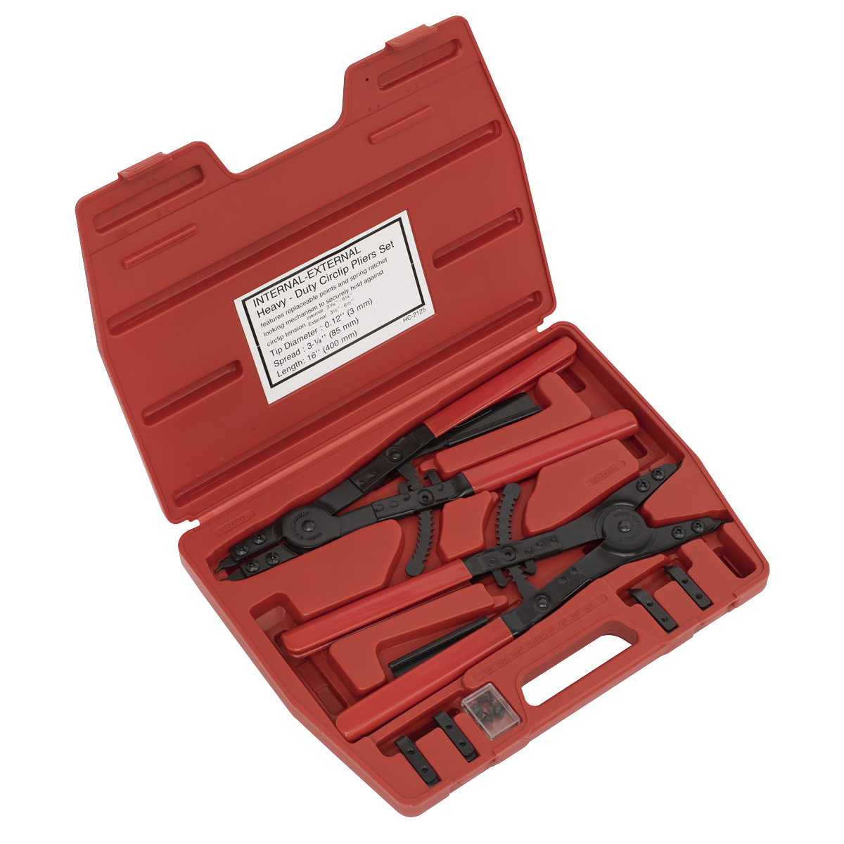 Premier Heavy-Duty Circlip Pliers Set Internal/External