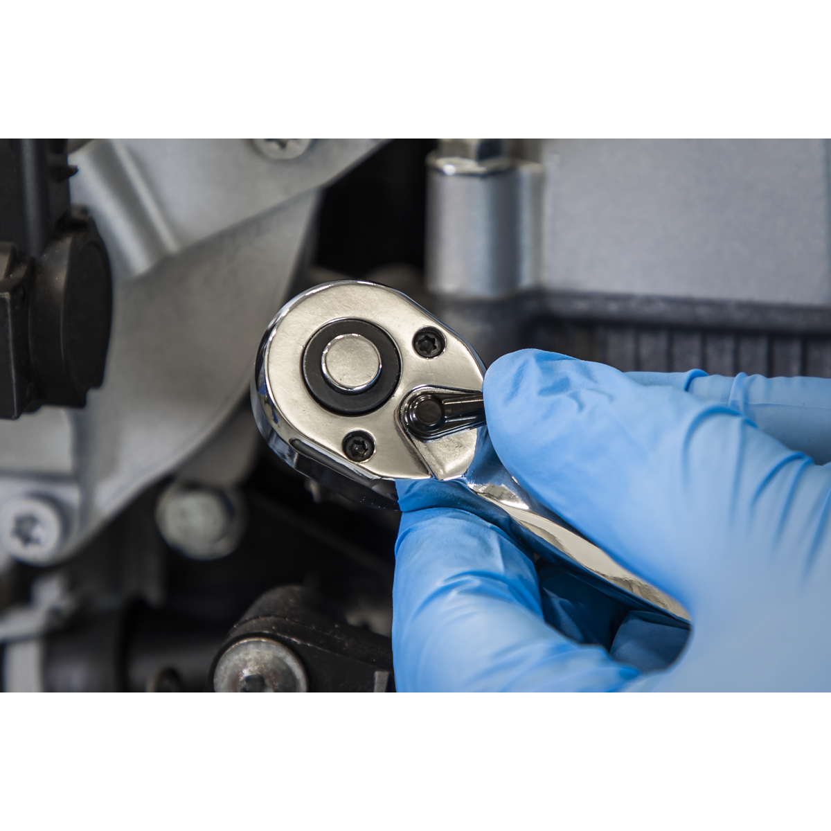 Premier Offset Ratchet Wrench with Flip Reverse 1/4"Sq Drive