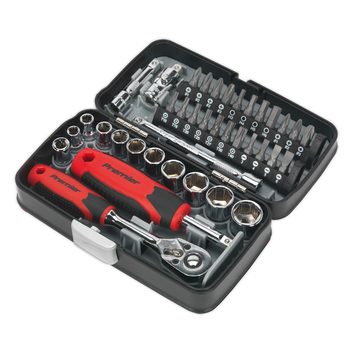 Premier Socket & Bit Set 1/4"Sq Drive 38pc