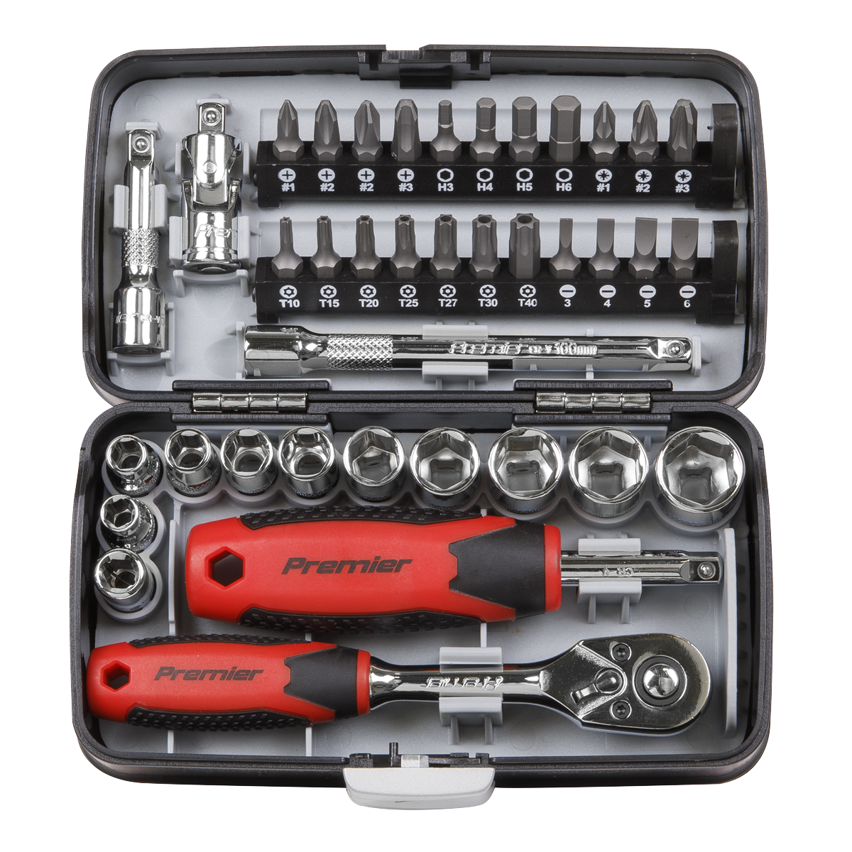 Premier Socket & Bit Set 1/4"Sq Drive 38pc