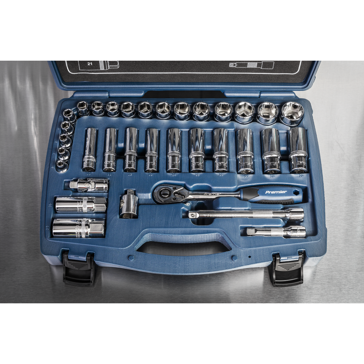 Premier Socket Set 3/8"Sq Drive 34pc