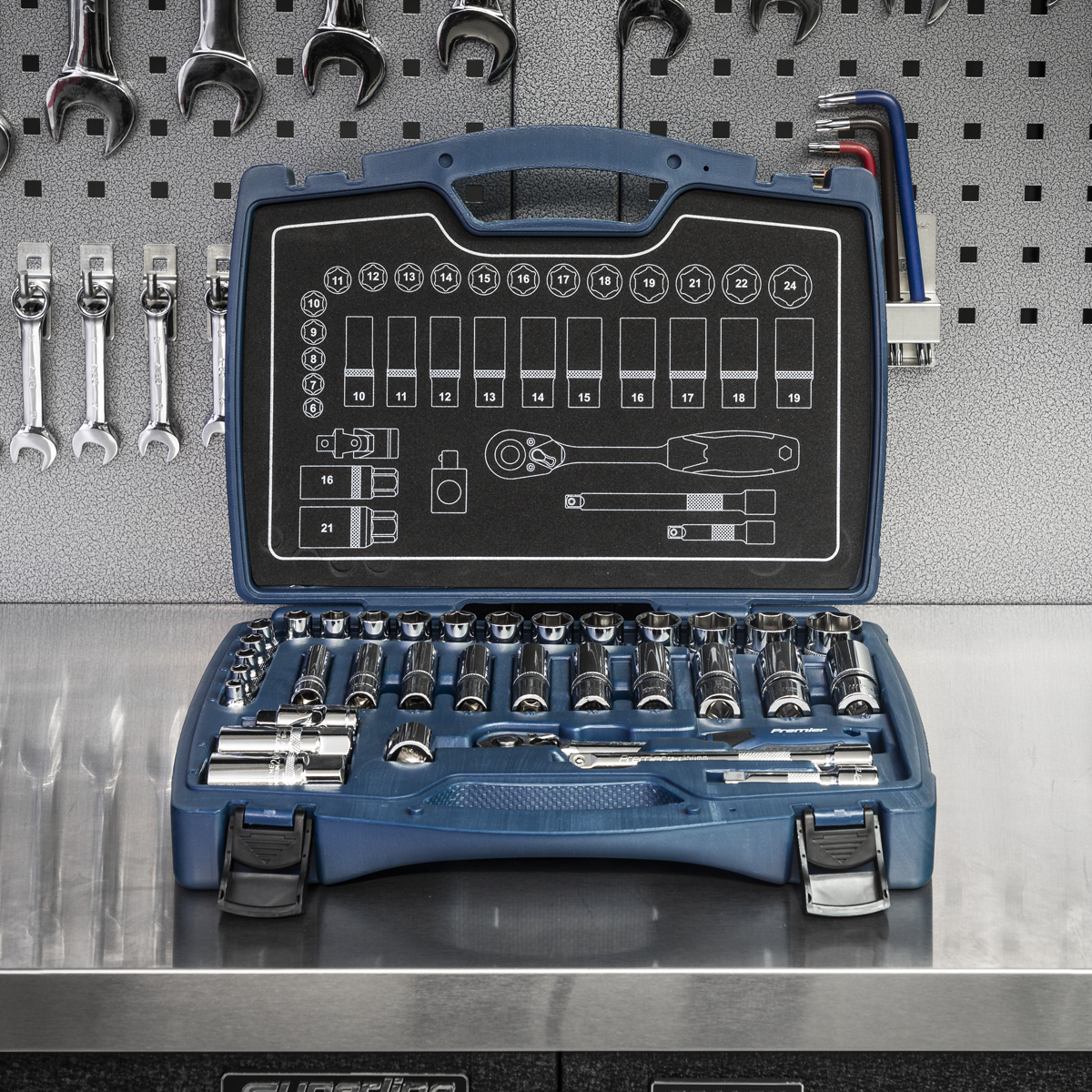 Premier Socket Set 3/8"Sq Drive 34pc