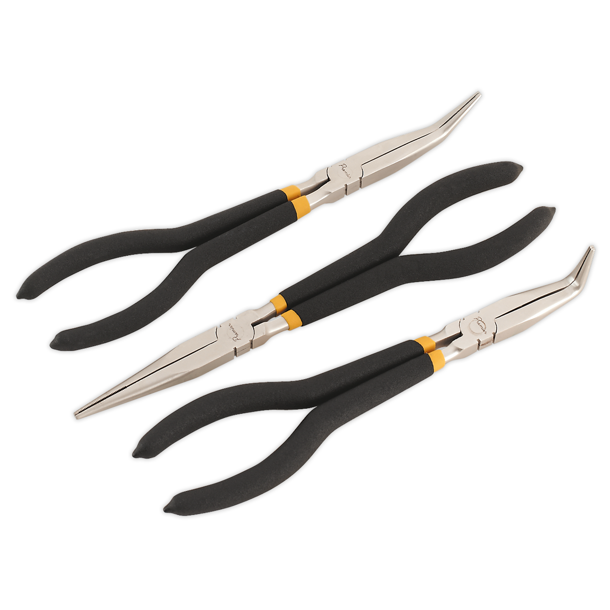 Premier Needle Nose Pliers Set Ni-Fe Finish 280mm 3pc