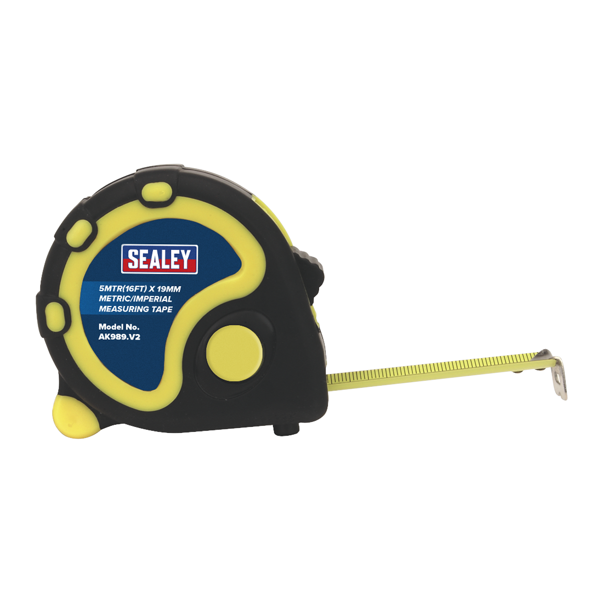 Metric/Imperial Rubber Tape Measure 5m(16ft) x 19mm - Display Box of 12