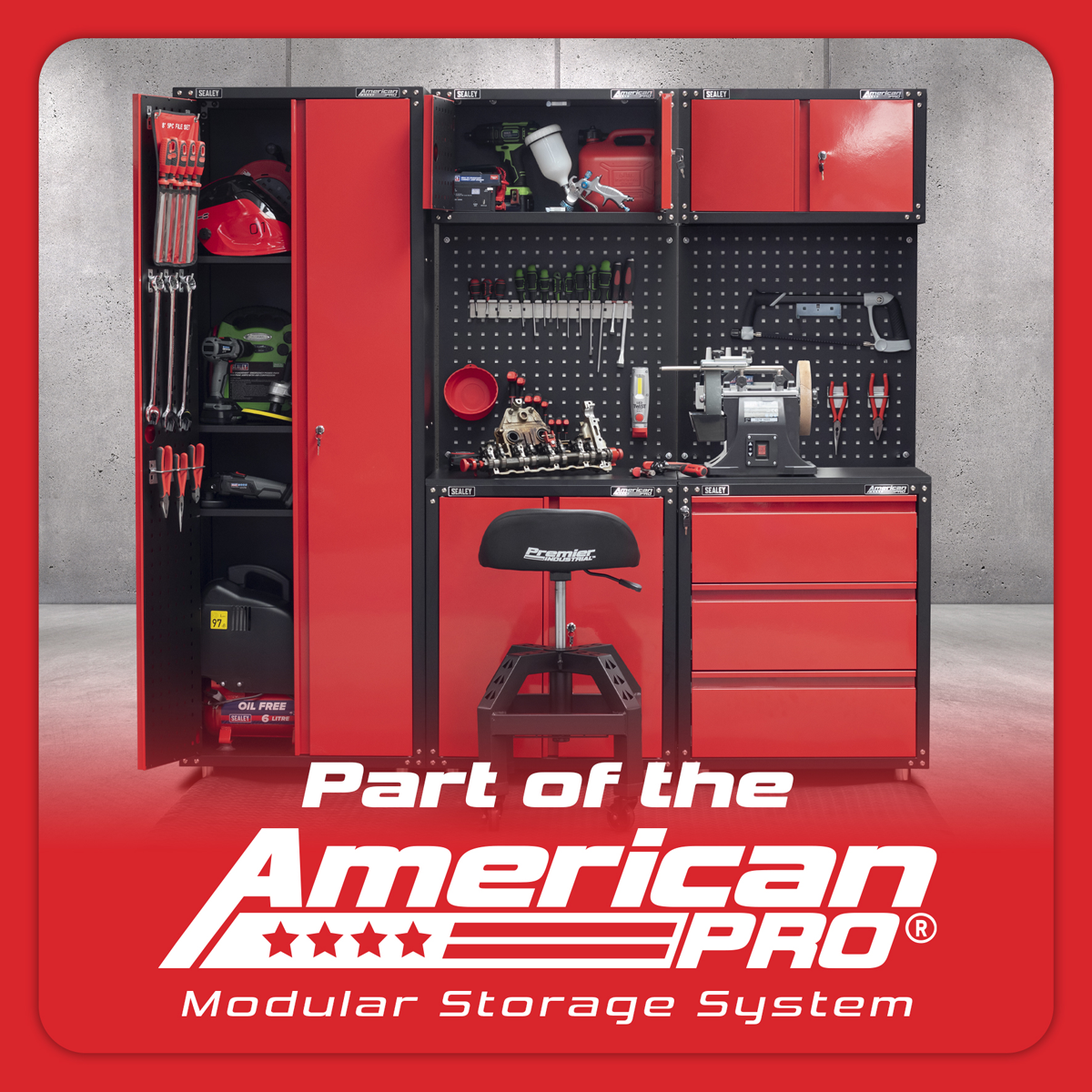 American PRO® Modular Full Height Cabinet 2 Door 665mm