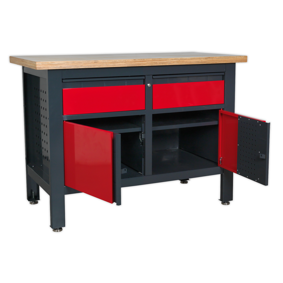 Workbench with 2 Drawers & 2 Cupboards