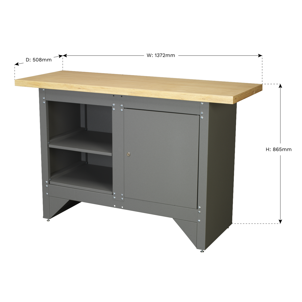 Adjustable-Height Mobile Workstation with Removable Top Tray