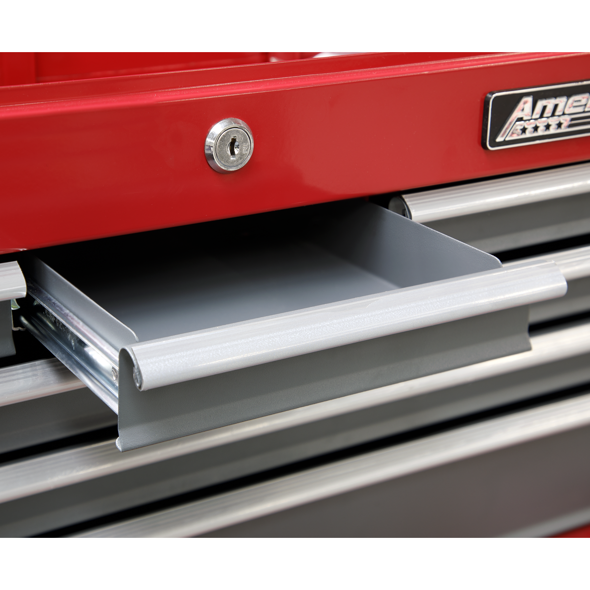 American PRO® Topchest 6 Drawer - Red/Grey