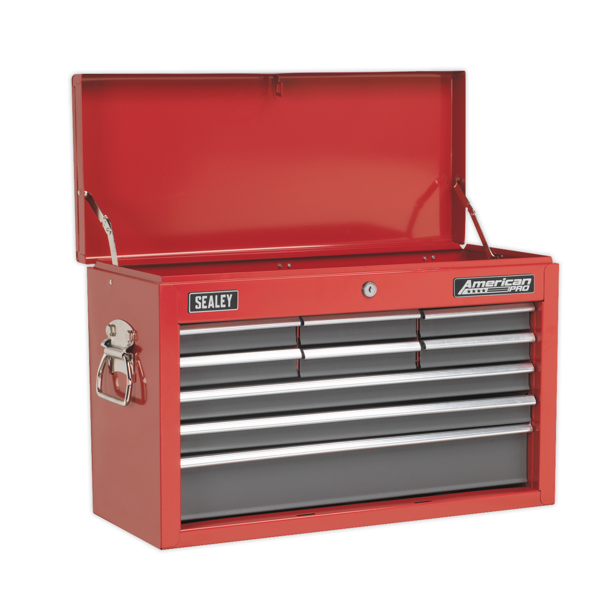 American PRO® Topchest & Rollcab Combination 14 Drawer with 281pc Tool Kit - Red/Grey