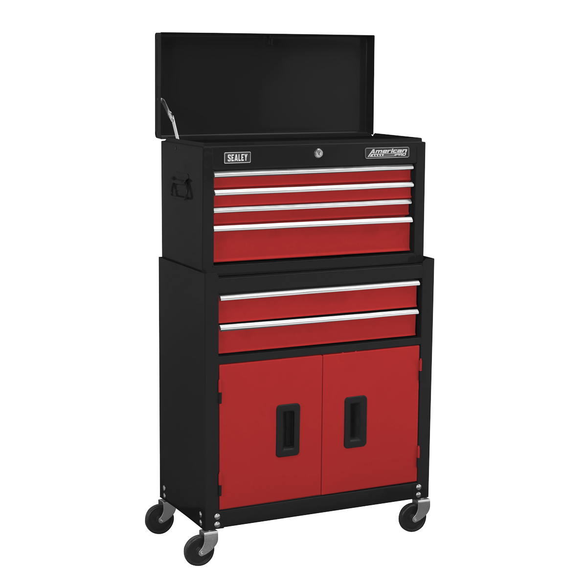 American PRO® Topchest & Rollcab Combination 6 Drawer - Red