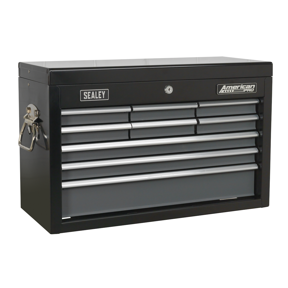 American PRO® Topchest 9 Drawer - Black/Grey