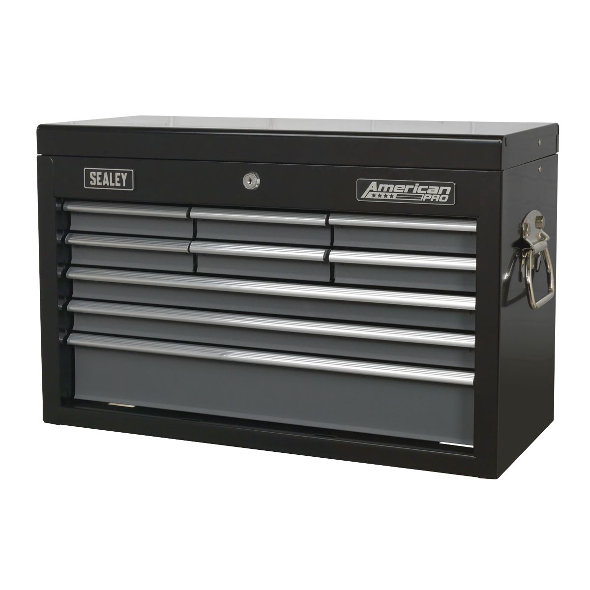 American PRO® Topchest 9 Drawer - Black/Grey