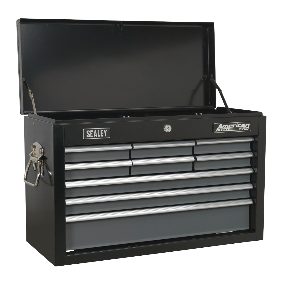 American PRO® Topchest 9 Drawer - Black/Grey
