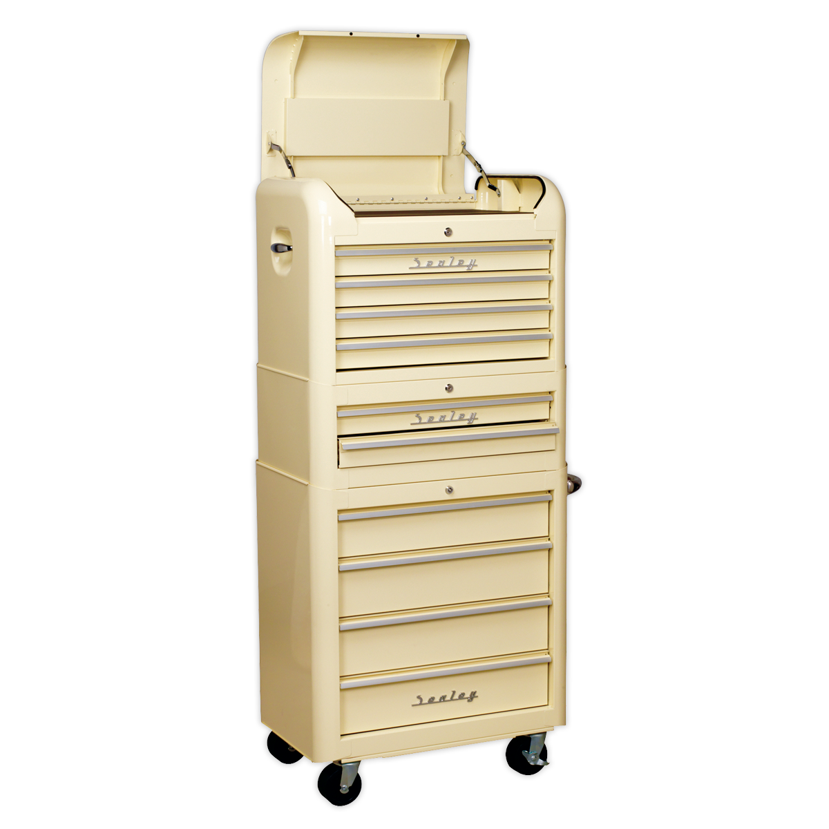 Premier™ Retro Style Topchest, Mid-Box Tool Chest & Rollcab Combination 10 Drawer