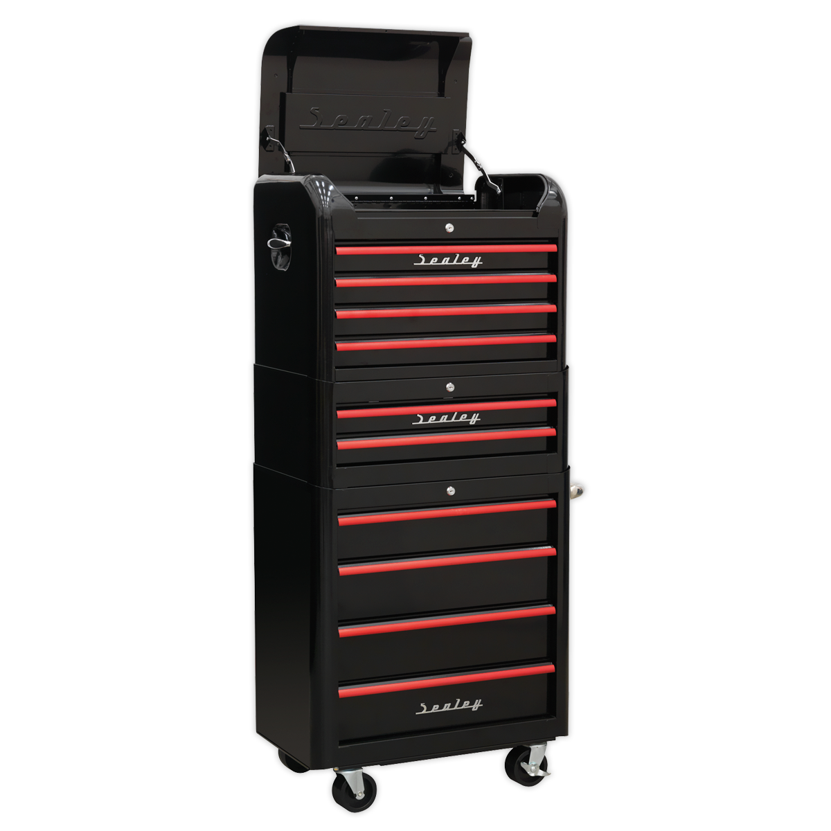 Premier™ Retro Style Topchest, Mid-Box Tool Chest & Rollcab Combination 10 Drawer