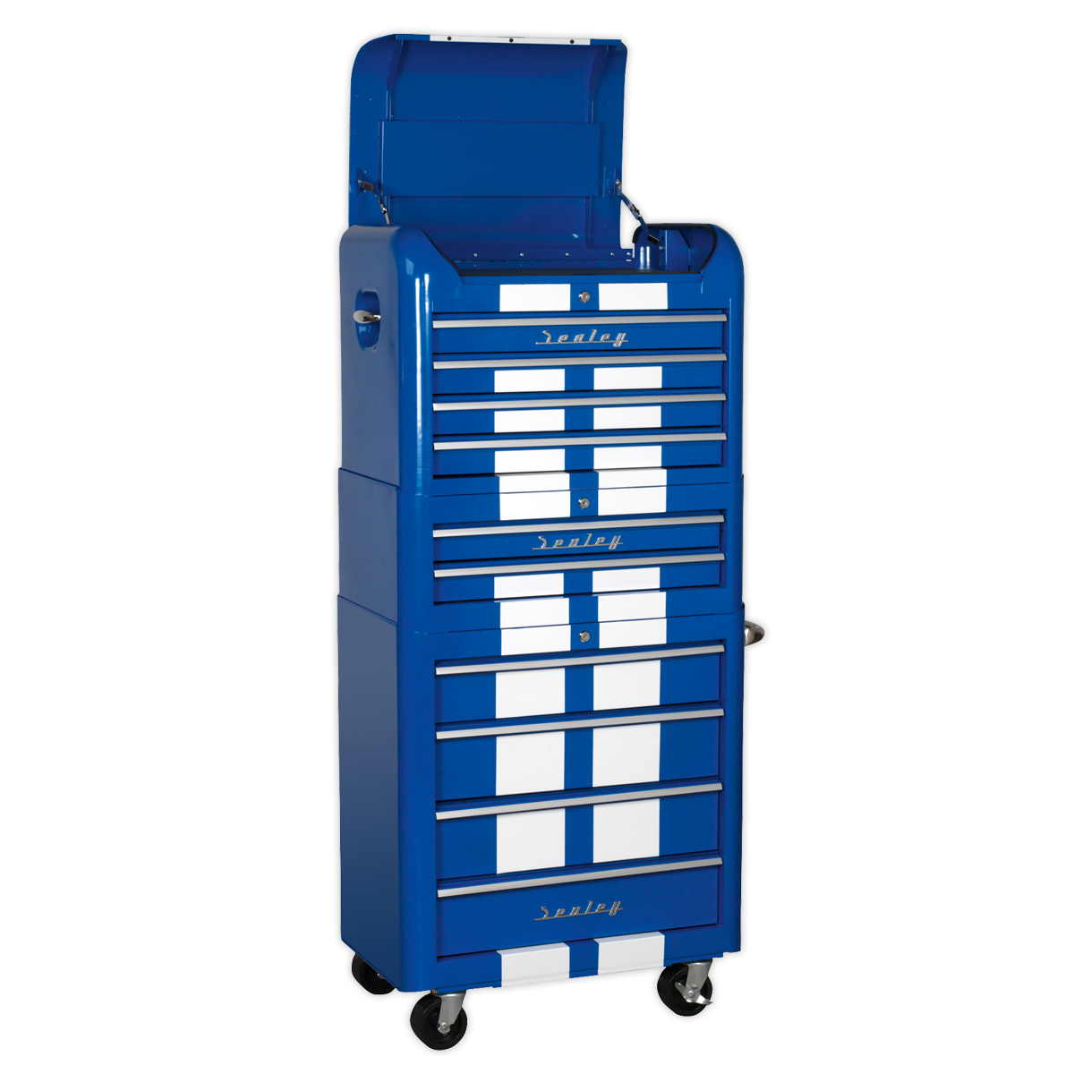 Premier™ Retro Style Topchest, Mid-Box Tool Chest & Rollcab Combination 10 Drawer