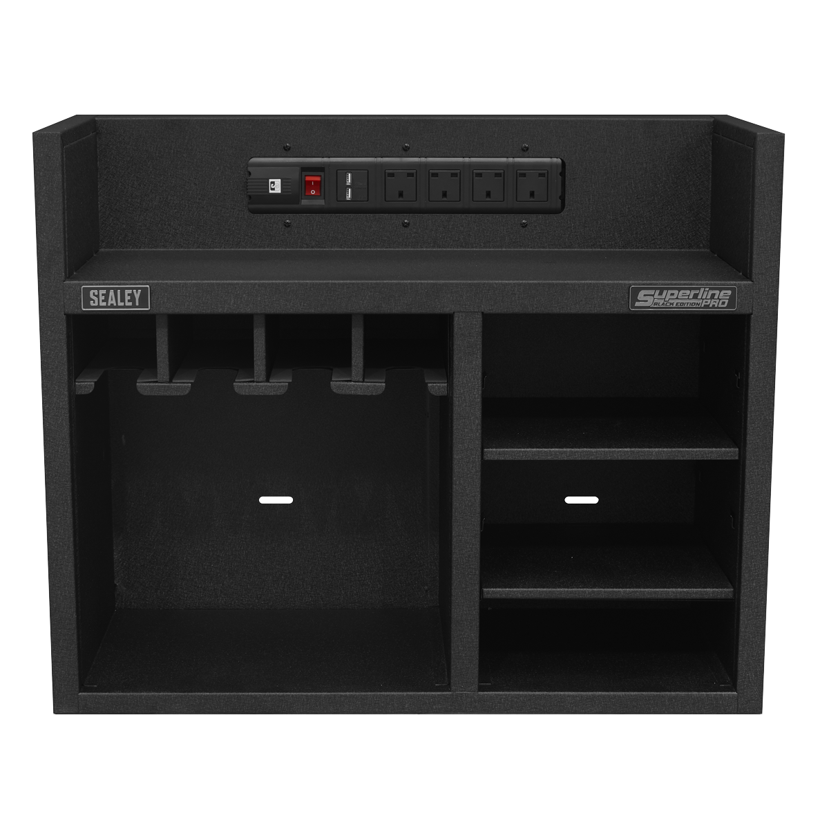 Superline PRO® Power Tool Storage Rack with Power Strip