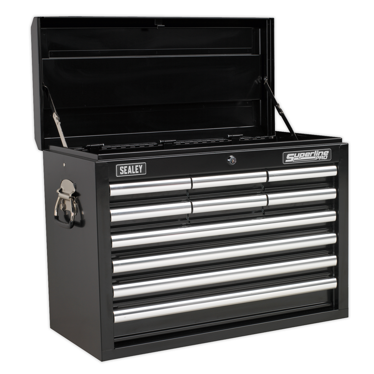 Superline PRO® Topchest 10 Drawer with 140pc Tool Kit - Black