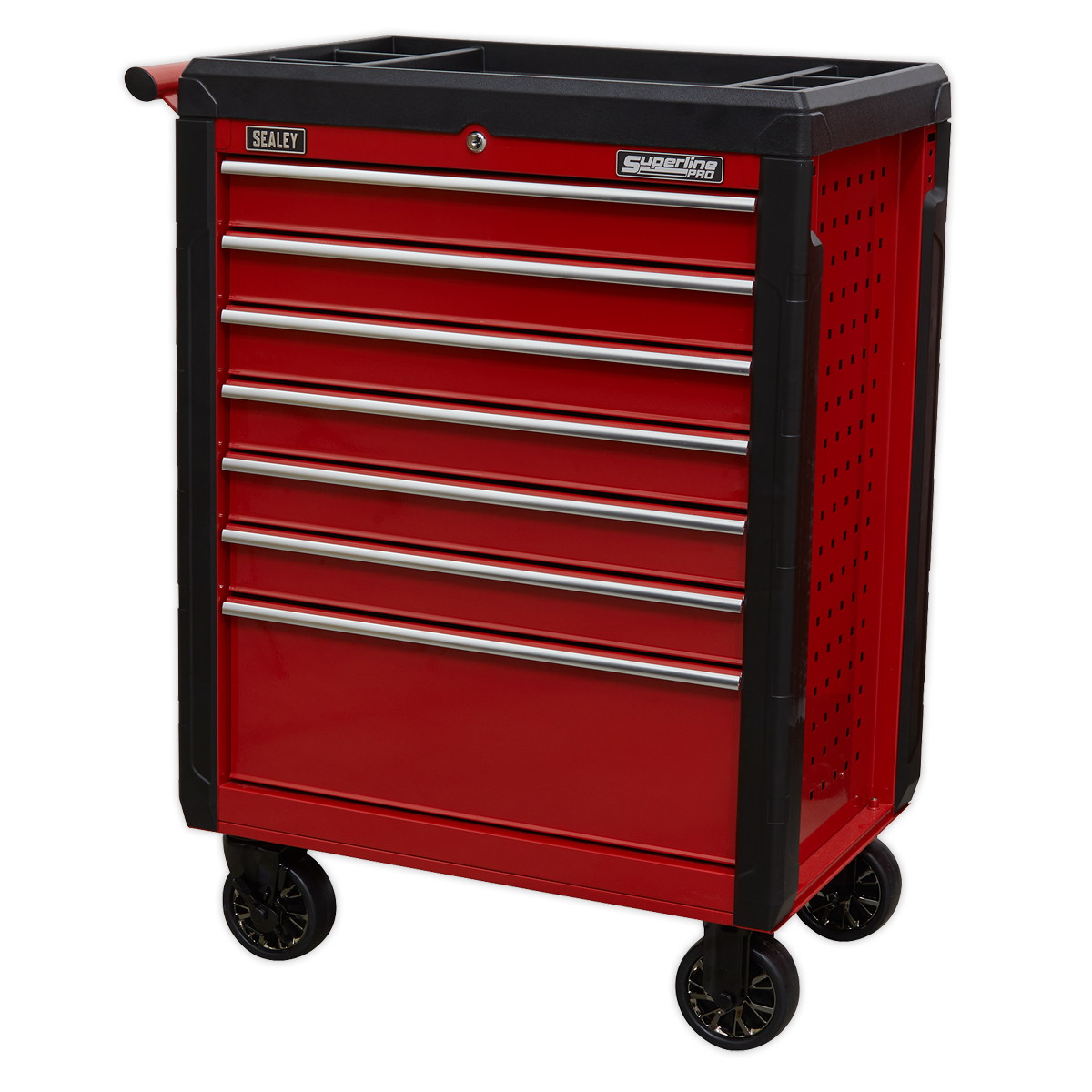 Superline PRO® Rollcab 7 Drawer - Red