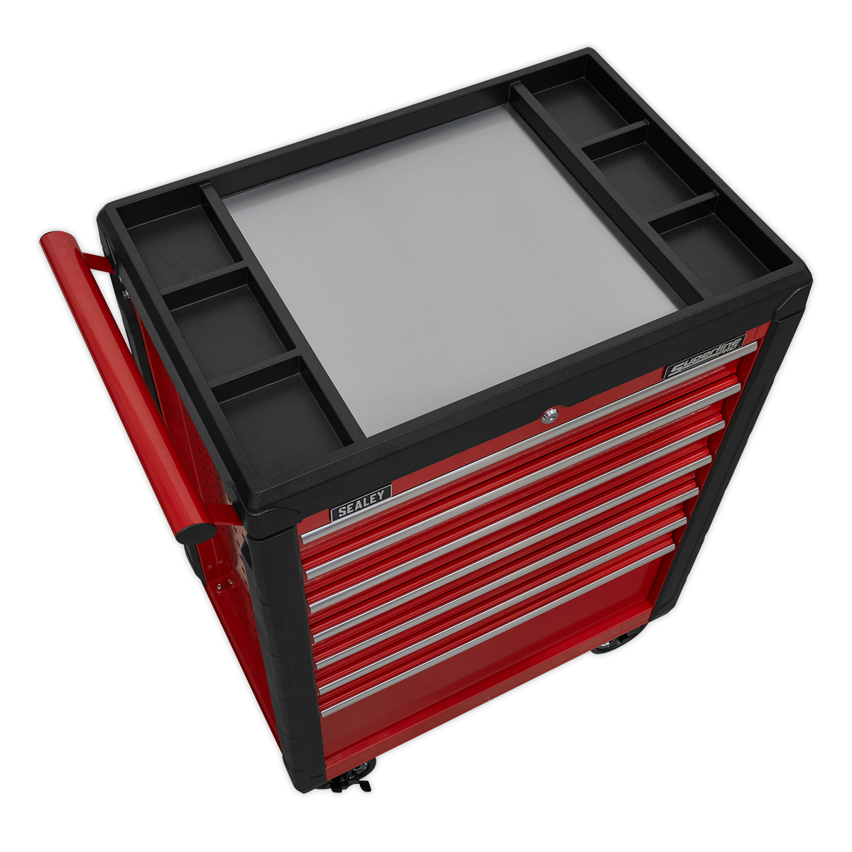 Superline PRO® Rollcab 7 Drawer - Red