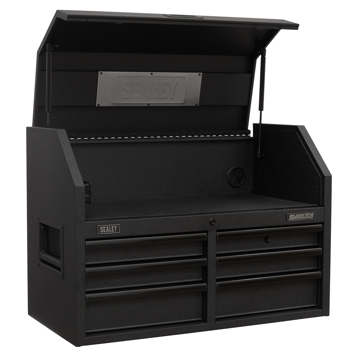 Superline PRO® Black Edition Topchest with 6 Soft Close Drawers & Power Strip 910mm