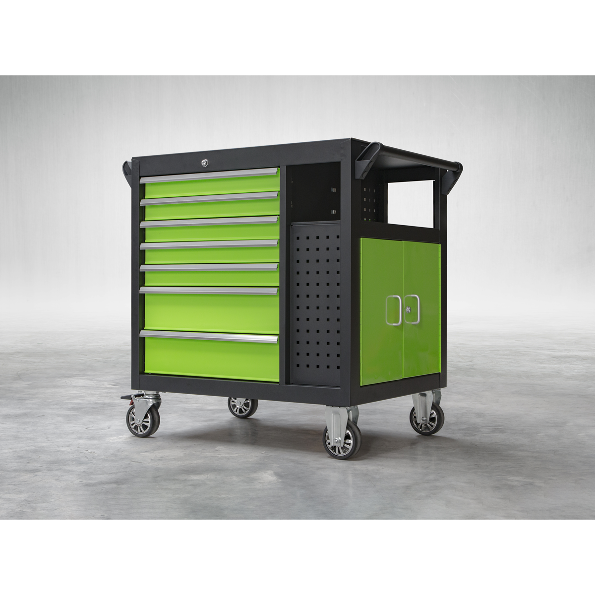 Premier™ Mobile Workstation with 7 Drawers & Cupboard 920mm