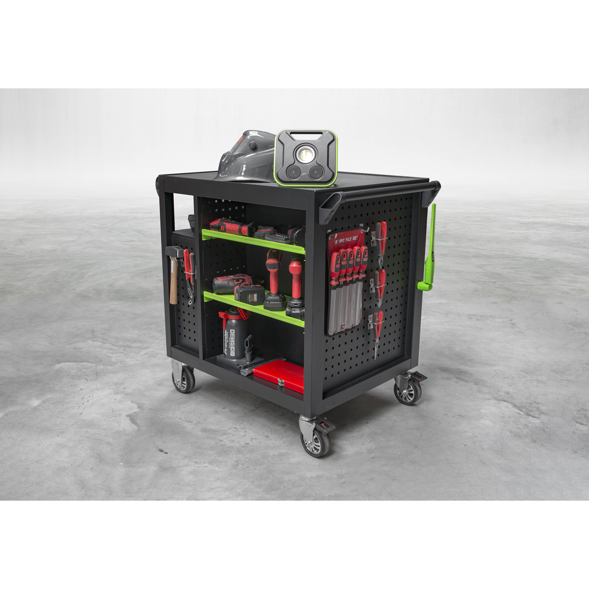 Premier™ Mobile Workstation with 7 Drawers & Cupboard 920mm