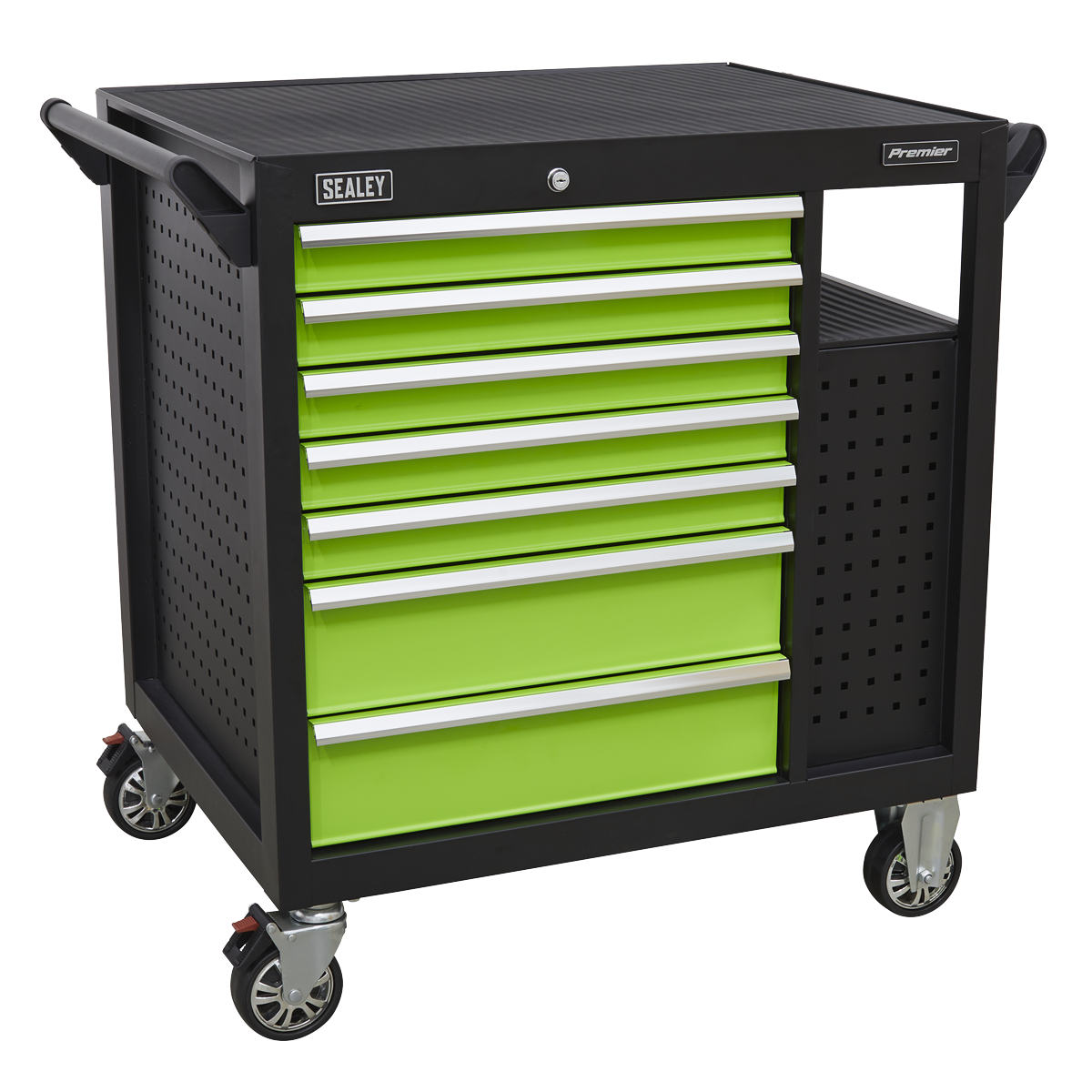Premier™ Mobile Workstation with 7 Drawers & Cupboard 920mm