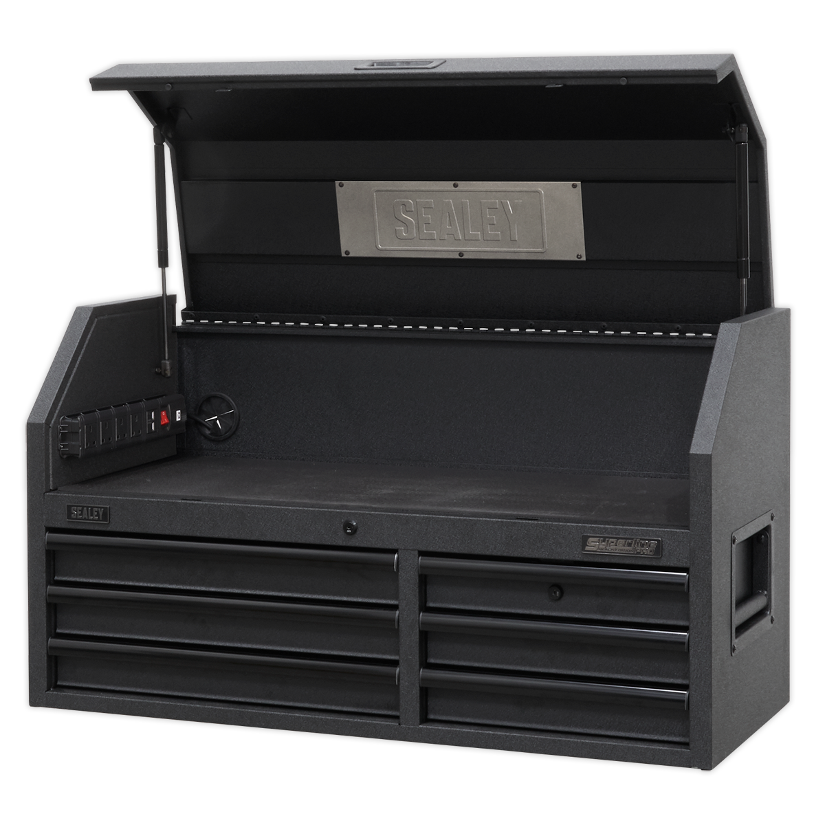 Superline PRO® Black Edition Topchest with 6 Soft Close Drawers & Power Strip 1030mm