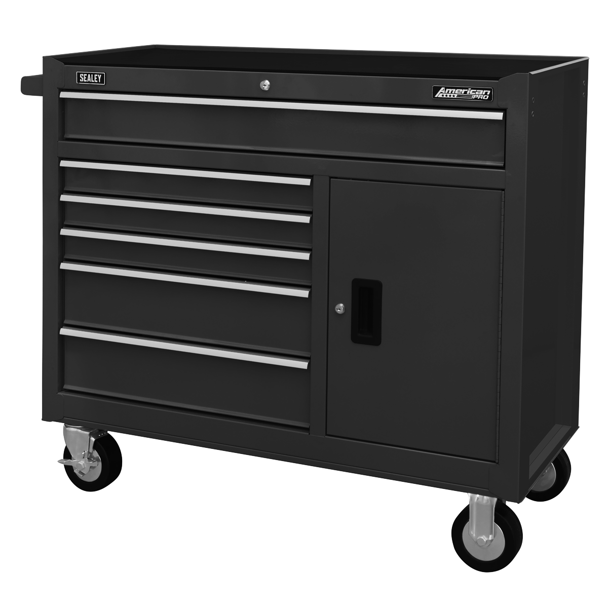 American PRO® Rollcab 6 Drawer - Black