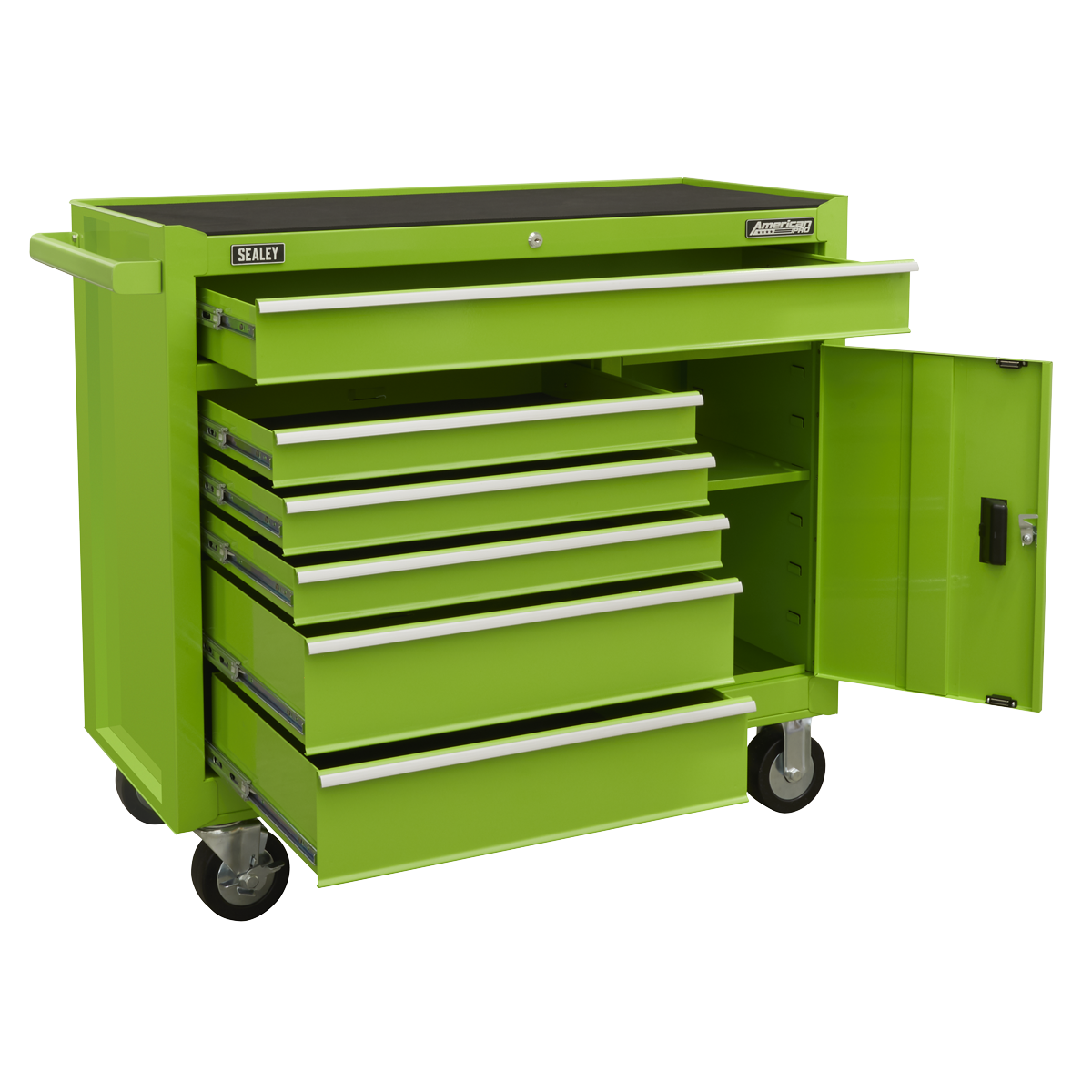 American PRO® Rollcab 6 Drawer - Green